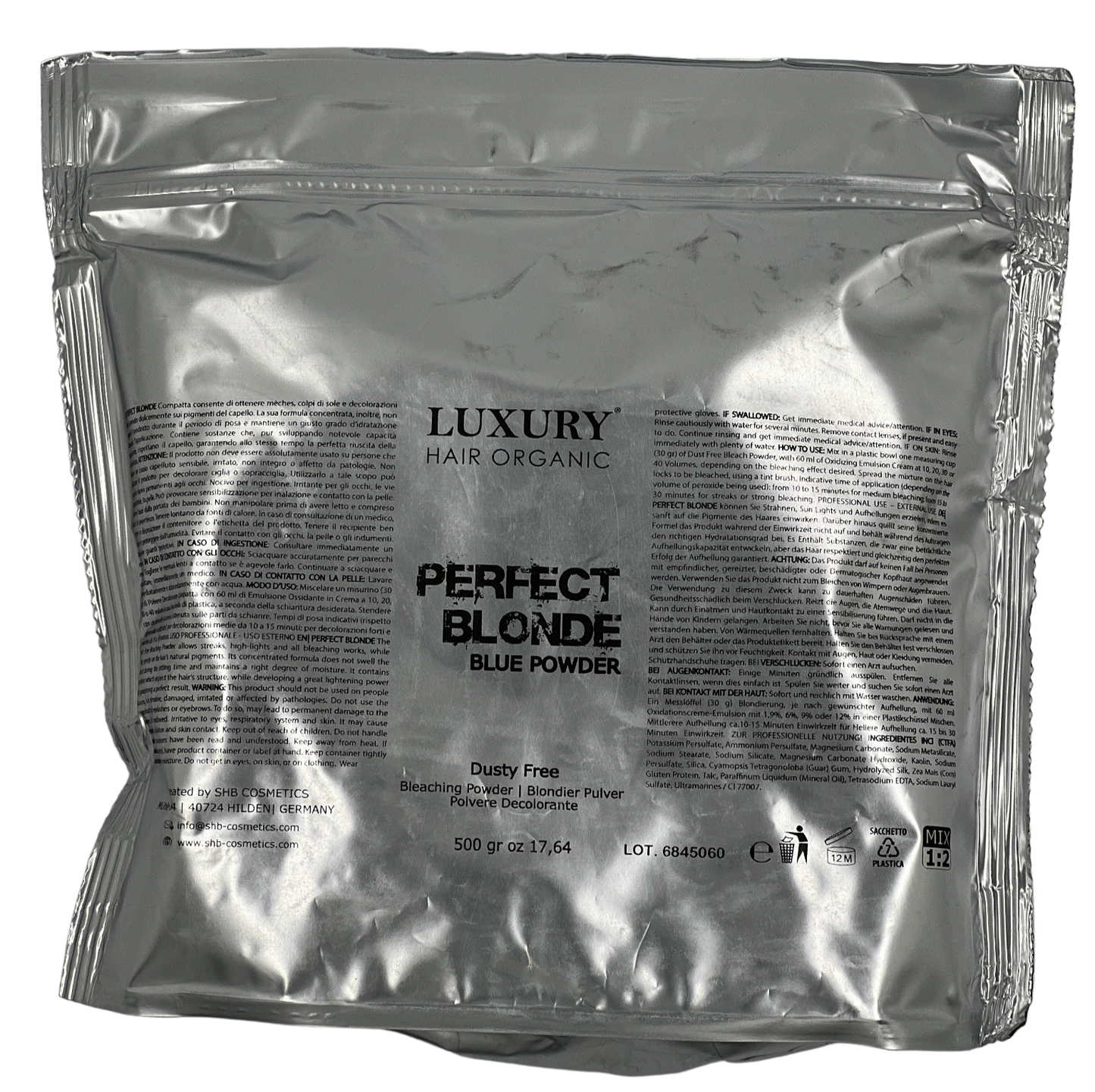LUXURY.Hairorganic PerfectBlonde Blue Powder Dusty Free