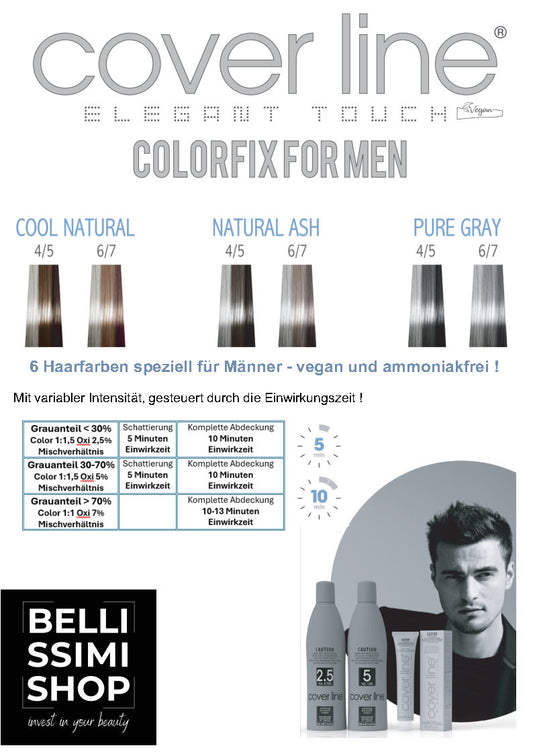 COVERLINE COLORFIX FOR MEN COOL NATURAL 4/5 100ml