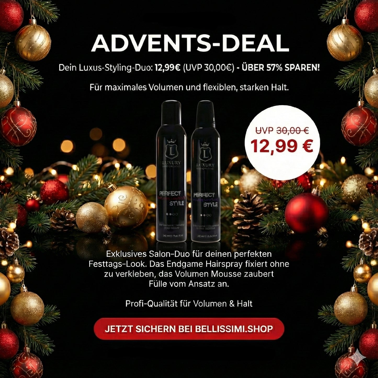 LHO PerfectStyle AdventsBundle Volumen Mousse & Endgame Haarspray